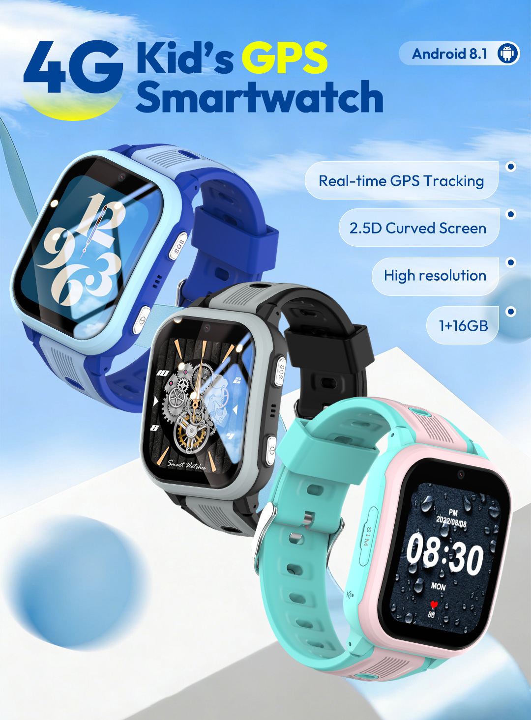 Kids Smartwatch Gps - Montre connectée pour enfants Wonlex 4G