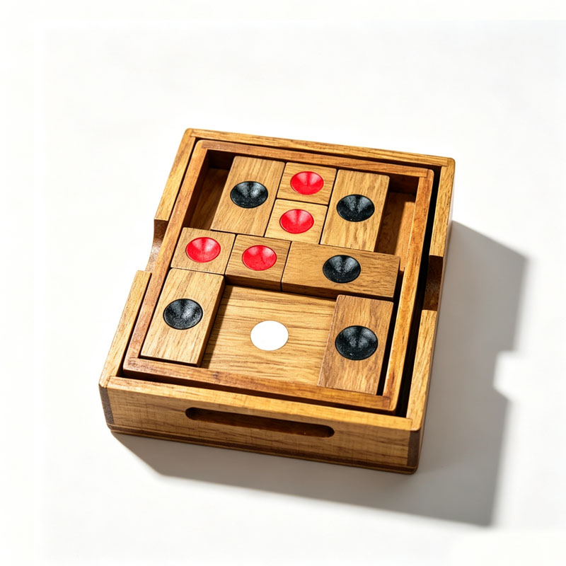 Wooden Puzzle Kids - Puzzle classique HuaRongDao, blocs coulissants, casse-têtes