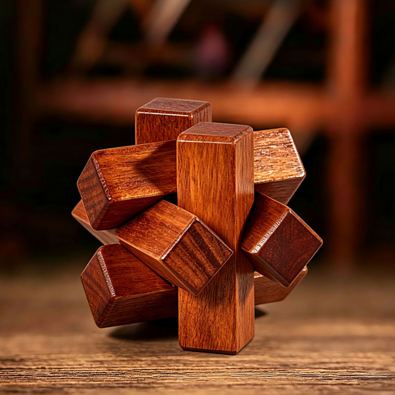Wooden Puzzle Kids - Casse-tête en bois : Défi logique