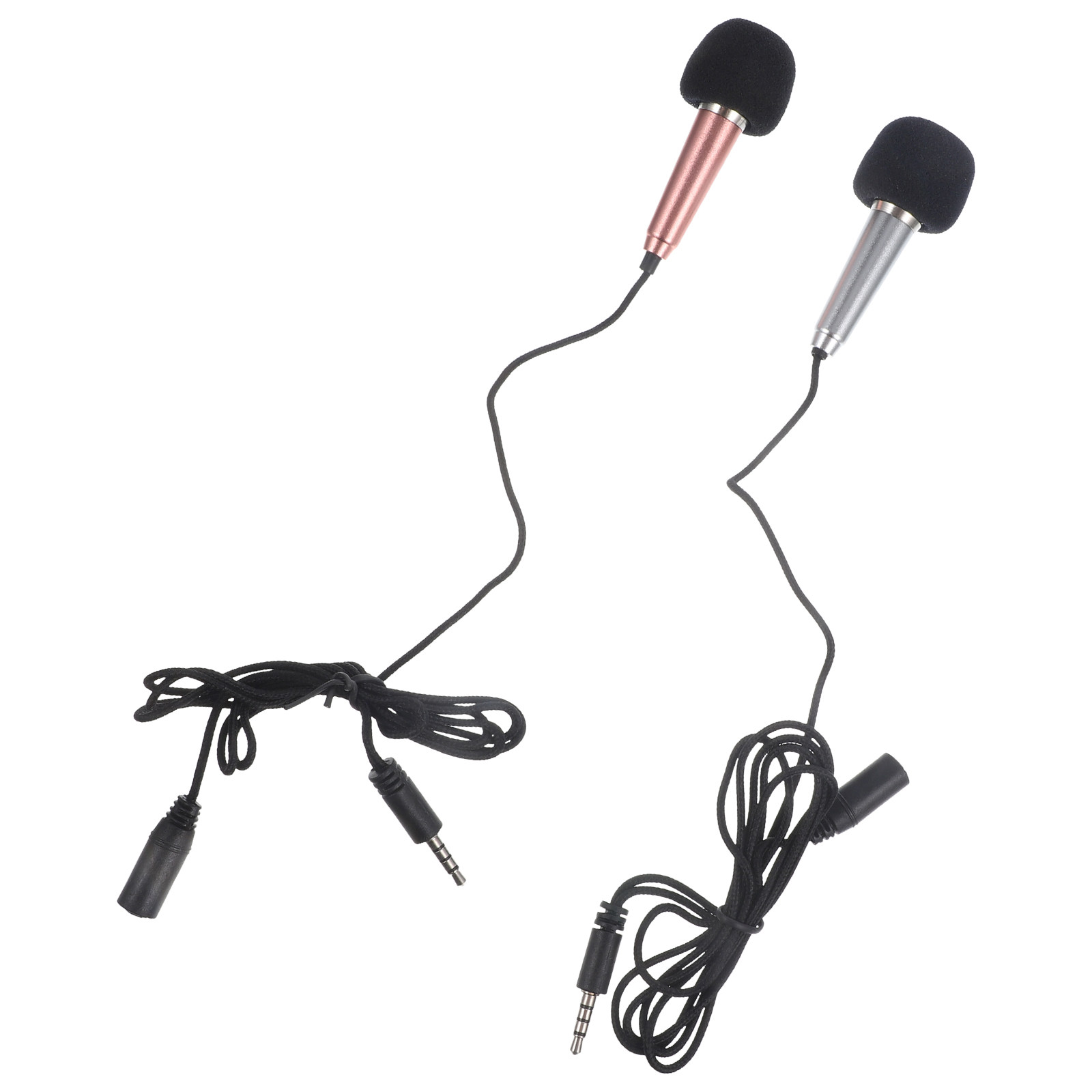 Kids Microphone Karaoke - 2 microphones miniatures, robustes, en alliage,