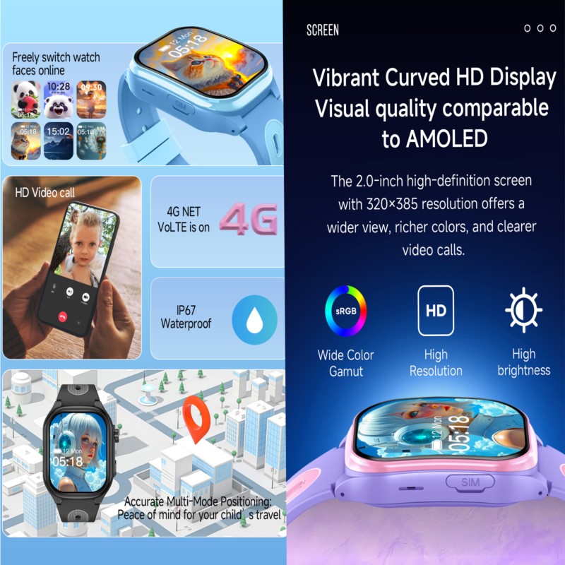 Montre connectée 4G pour enfan - Kids Smartwatch Gps avis et prix